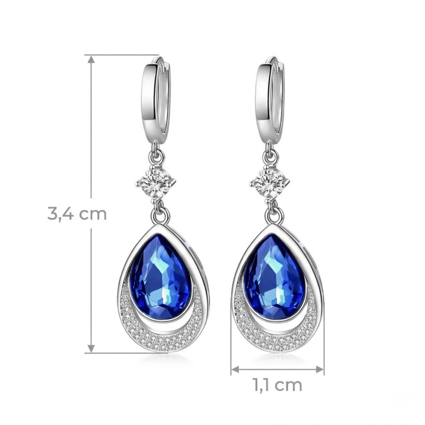 Pendientes Zafiro Real