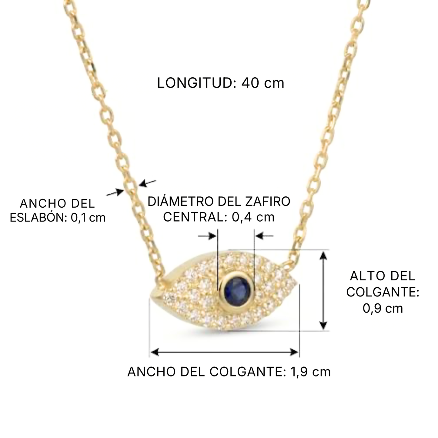 Collar Ojo de Luz Azul