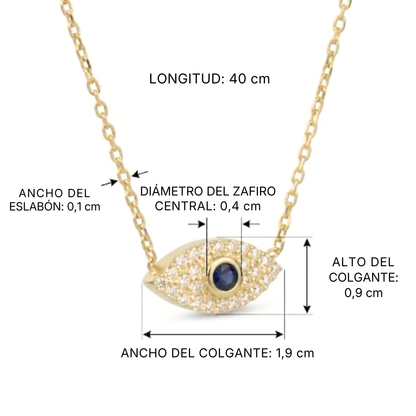 Collar Ojo de Luz Azul