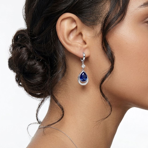 Pendientes Zafiro Real